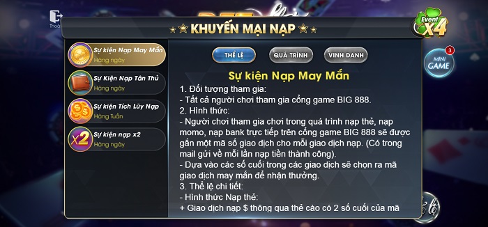 Ưu đãi lớn có tại Big888 