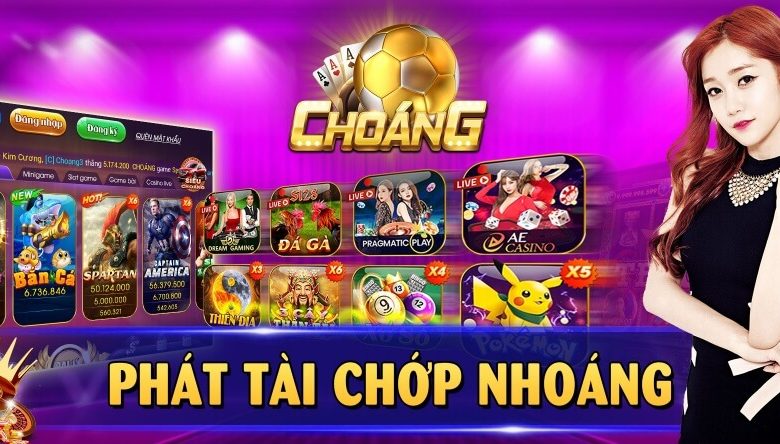 Hệ thống game chơi tại Choang Club