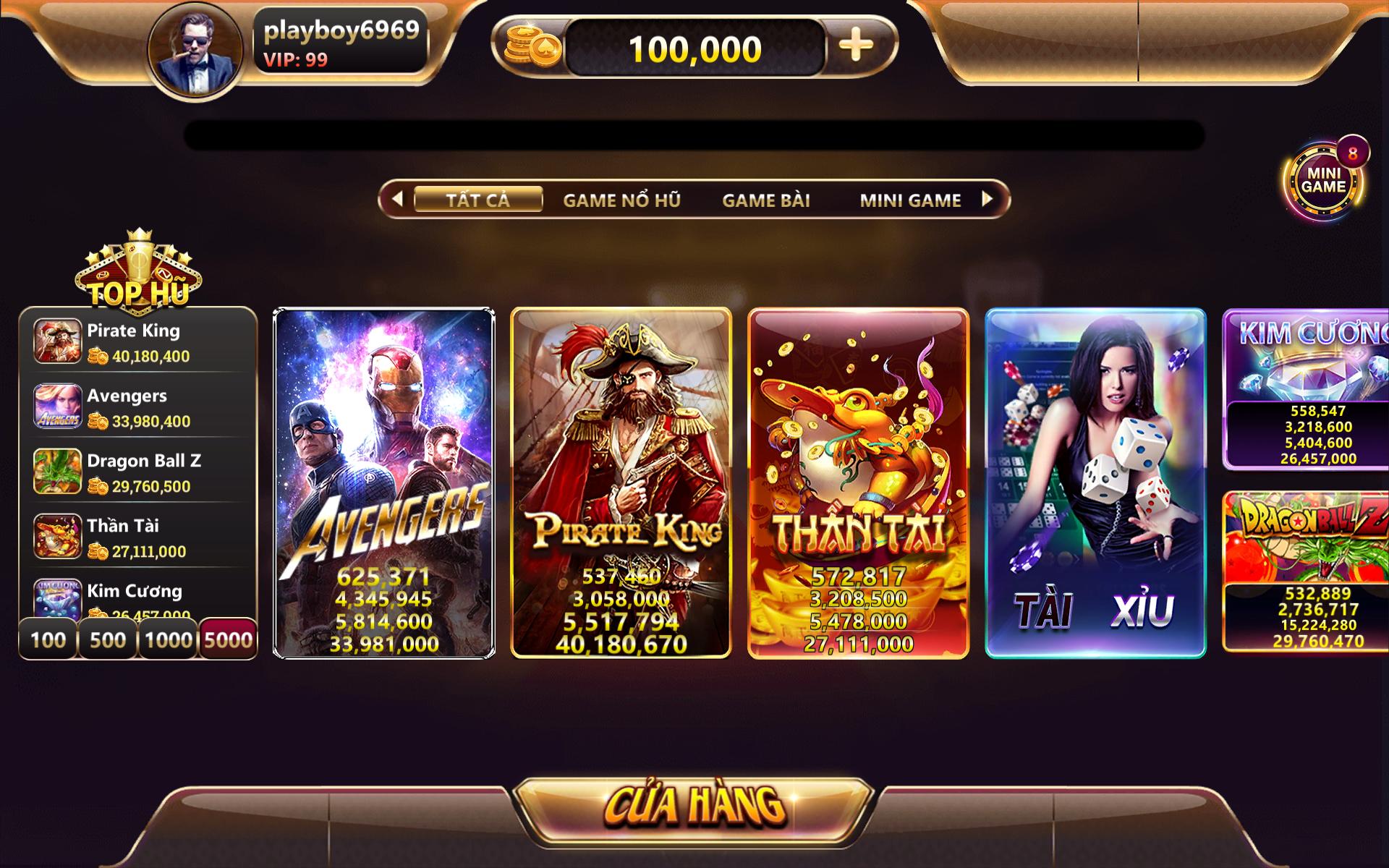 Trong Zowin có những thể loại game gì?
