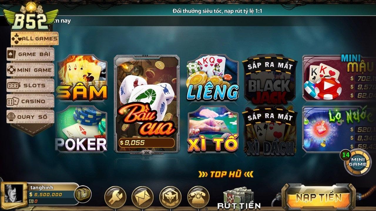 Những trò chơi hấp dẫn có tại B52 