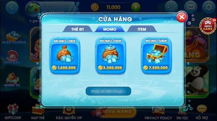 Nhiều phần thưởng lớn